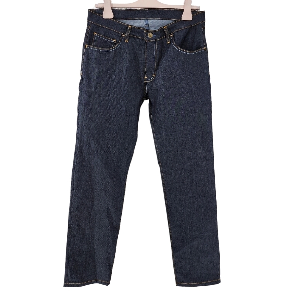 Blue Delta Men's Straight Leg Low Rise Dark Denim Jean